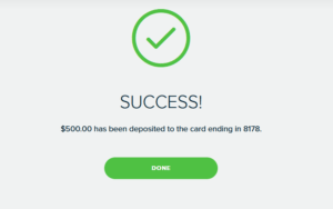 MoneyPak Deposit Success - $500 has been successfully deposited to the card - manage-moneypak.com